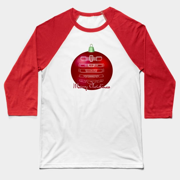 Saab classic Swedish car evolution Christmas ball special edition Baseball T-Shirt by soitwouldseem